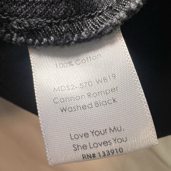 Show Me Your Mumu Romper Size M Washed Black Cannon Button Distressed Short NWT - Picture 11 of 12